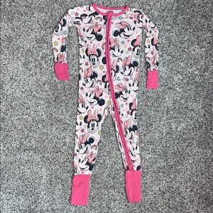 Little Sleepies Minnie Mouse Forever 2t Zippy EUC